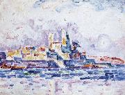 Paul Signac red sunset oil painting on canvas